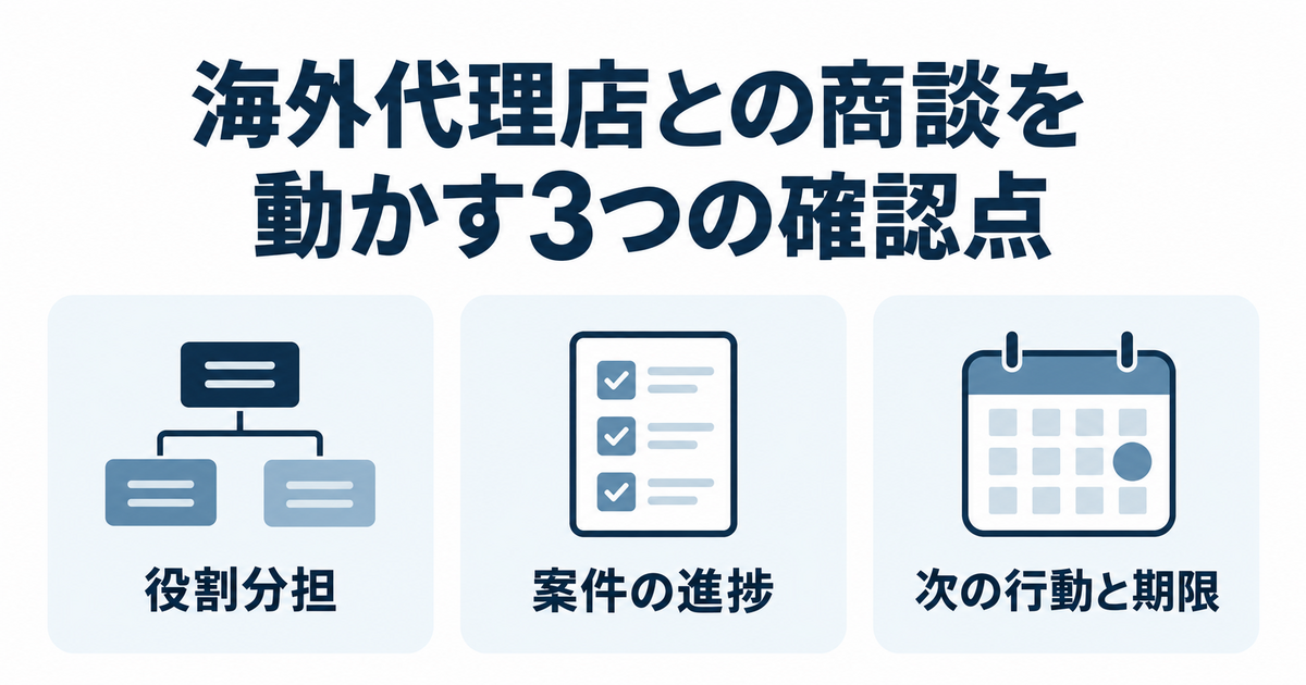海外代理店は見つかったのに売れない 商談を動かすために確認したい3つのこと