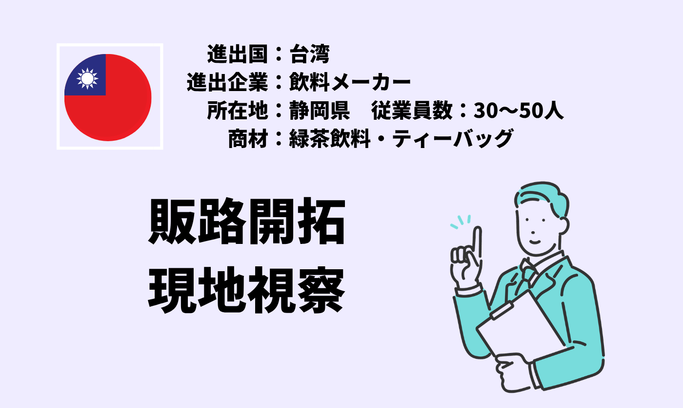 緑茶飲料・ティーバッグ｜販路開拓+現地視察